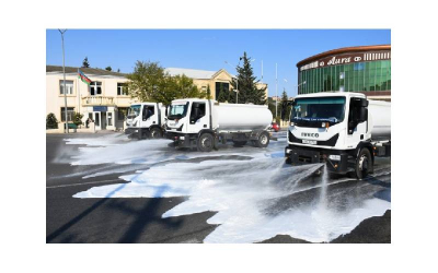 Bu gün Bakının 547 küçəsi yuyulub
