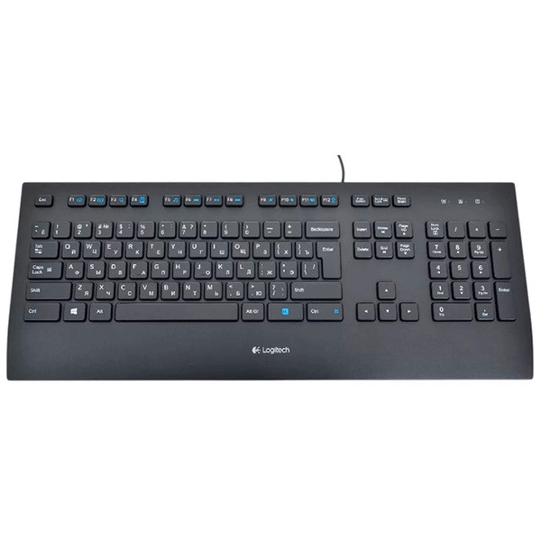 LOGITECH Corded Keyboard K280E Business - Russian layout Black