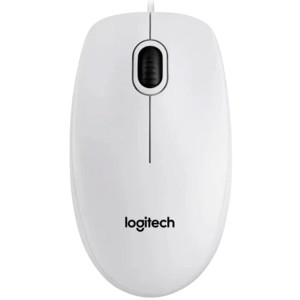 LOGITECH Corded Mouse B100 - Business EMEA - WHITE White