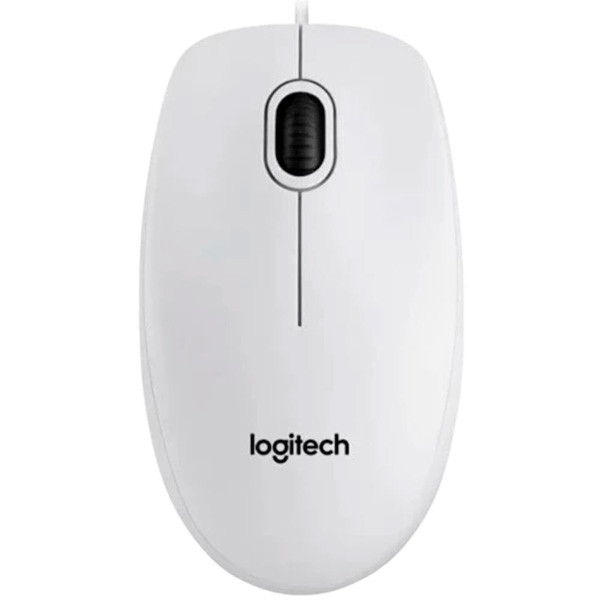 LOGITECH Corded Mouse B100 - Business EMEA - WHITE White