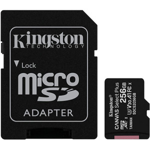 Kingston 256G micSD Select Pls 100R C10 Black