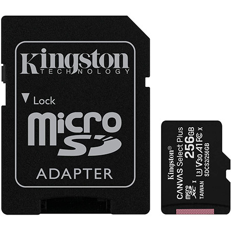 Kingston 256G micSD Select Pls 100R C10 Black