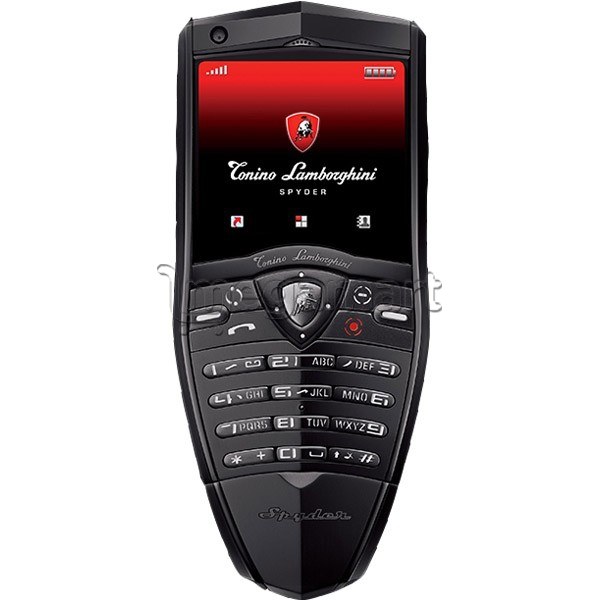 Mobil telefon Lamborghini S641 Stainless Steel, Crocodile Leather, Black