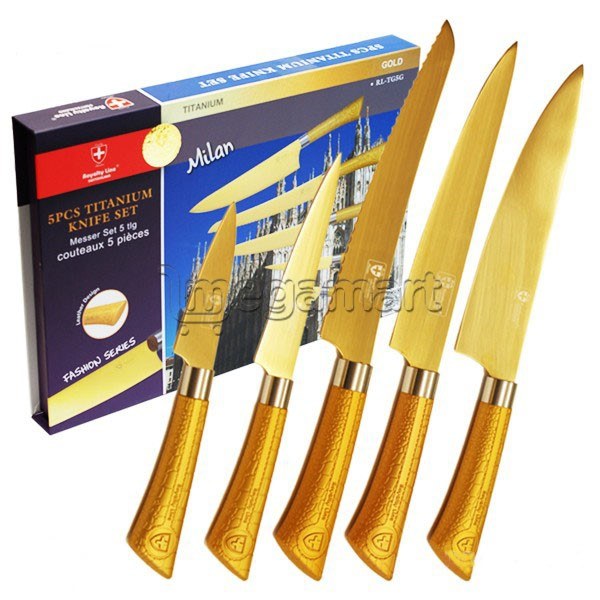 Bıçaq dəsti Royalty+Line 5PCS Titanium Set RL-TG5G