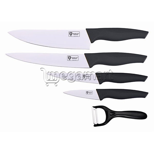 Набор ножей Royalty+Line 5PCS Ceramic Coated Knife Set RL-NCW5B