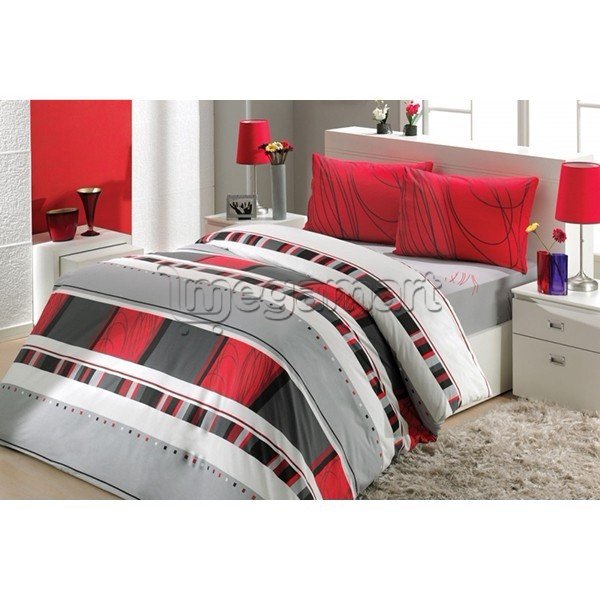 Постельное бельё HOBBY Ahenk red (2 пододеяльника)