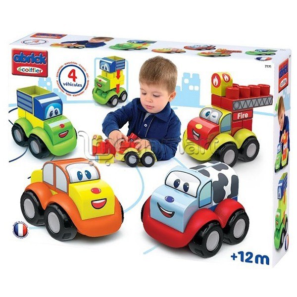 Машины Ecoiffier Maxi Abrick Puzzle Vehicles set