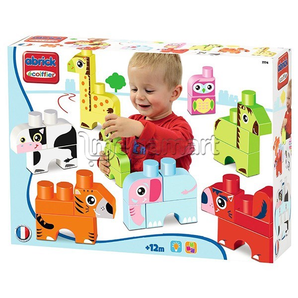 Зверюшки-конструктор Ecoiffier Maxi Abrick 7 Animals box