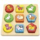 Геометрические формы New classic toys Viga Toys - Shape Block Puzzle - Farm Animals
