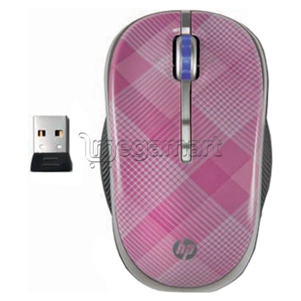 Kompüter mouse HP Wireless Optical (Raspberry Plaid) Mobile Mouse (LG143AA) 