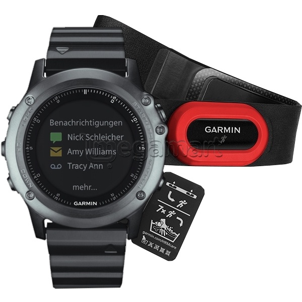 Смарт-часы Garmin Fenix 3 Sapphire Performer Bundle (чёрный)