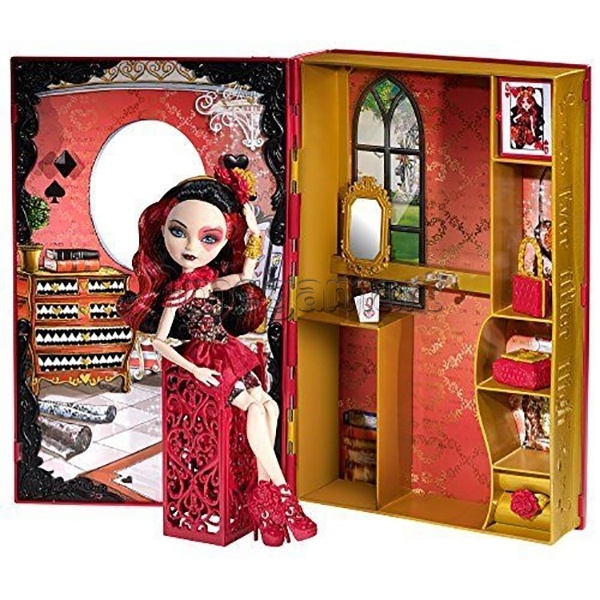 Kukla Mattel Ever After High Lizzie Hearts Spring Unsprung Book Playset