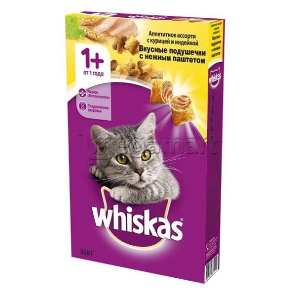 Сухой корм Whiskas "Вкусные подушечки"