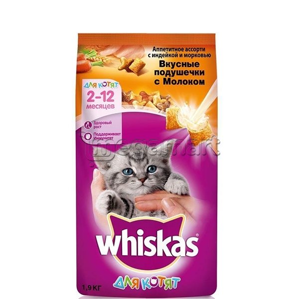 Quru yem Whiskas "Dadlı yastıqçalar"