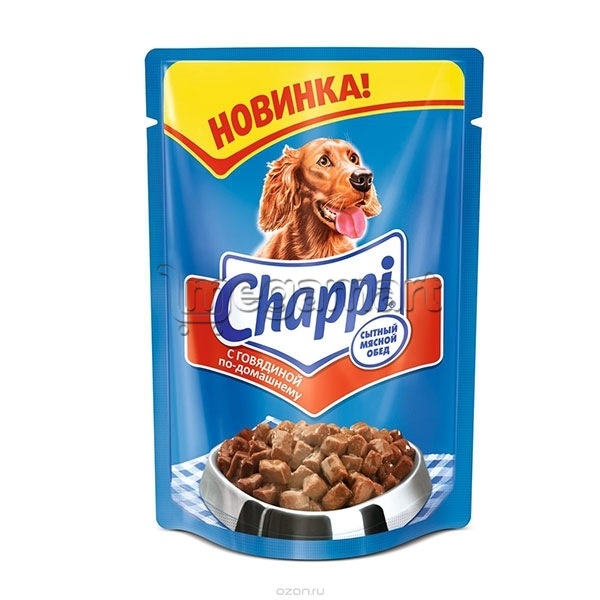 Жидкий корм Chappi Сытный мясной обед