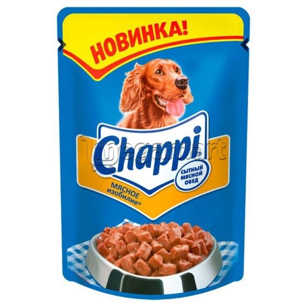 Жидкий корм Chappi Сытный мясной обед