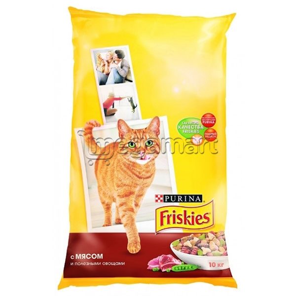 Сухой корм Friskies с мясом и полезными овощами