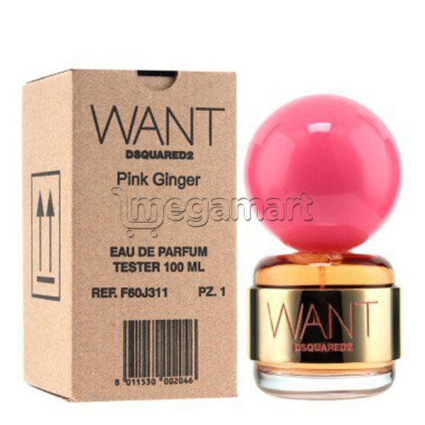 Qadınlar üçün ətir DSquared2 Want Pink Ginger EDP 100 ml tester