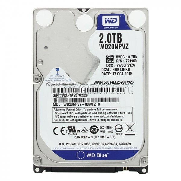 Жесткий диск Western Digital WD Blue Mobile 2 Тб (WD20NPVZ)