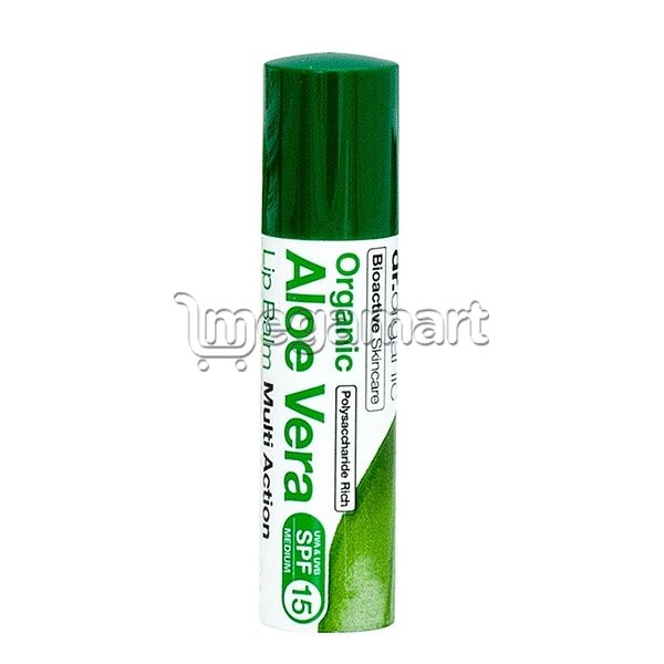 Dodaqlar üçün balzam Dr.Organic Aloe Vera (70303) 