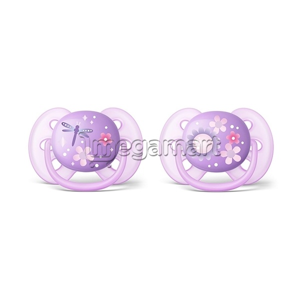 Пустышка Philips Avent Ultra soft Космос 6-18 фиолетовая