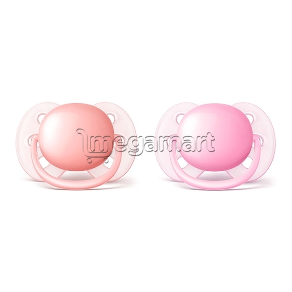 Пустышка Philips Avent Ultra soft SCF213/20 (светло-бежевая, светло-розовая)