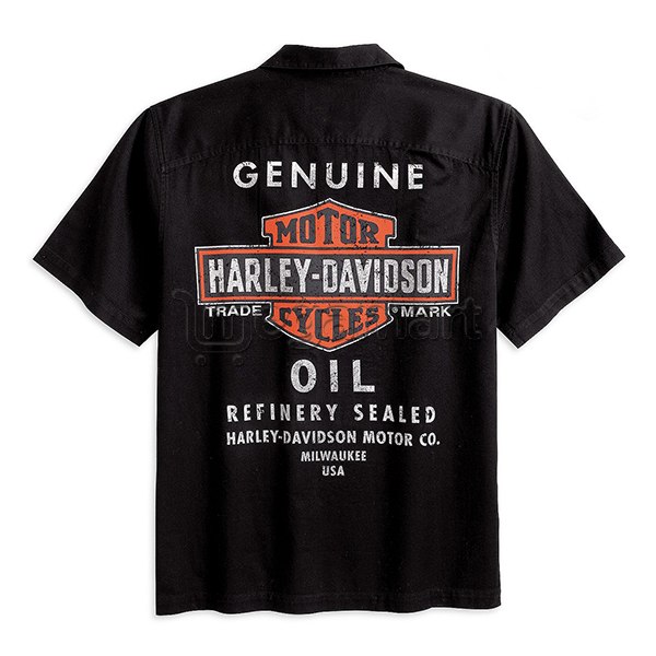 Köynək Harley-Davidson Short sleeve oil can garage shirt