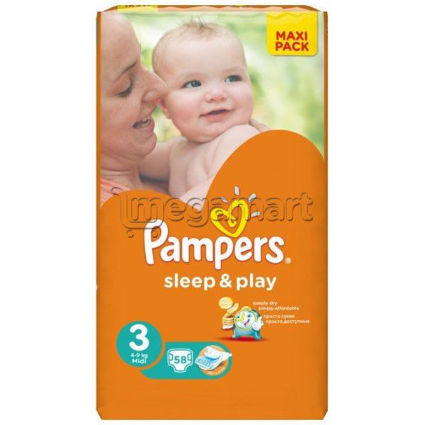 Uşaq bezi Pampers Sleep & Play Midi S-3