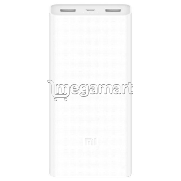 Портативный адаптер Xiaomi Mi Power Bank 20000mAh 2C white