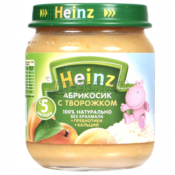 Uşaqlar üçün püre Heinz "Qaysılı kəsmik" Organic, 5 aydan, 120 qr 097137 (8001040097137)