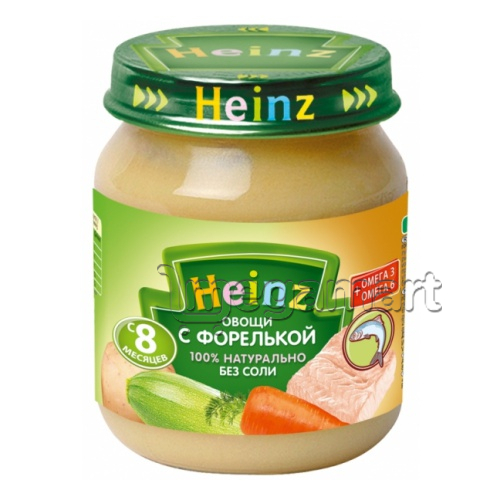 Пюре для детей Heinz Овощи с форелькой, с 8 мес., 120 гр 092989 (8001040092989)