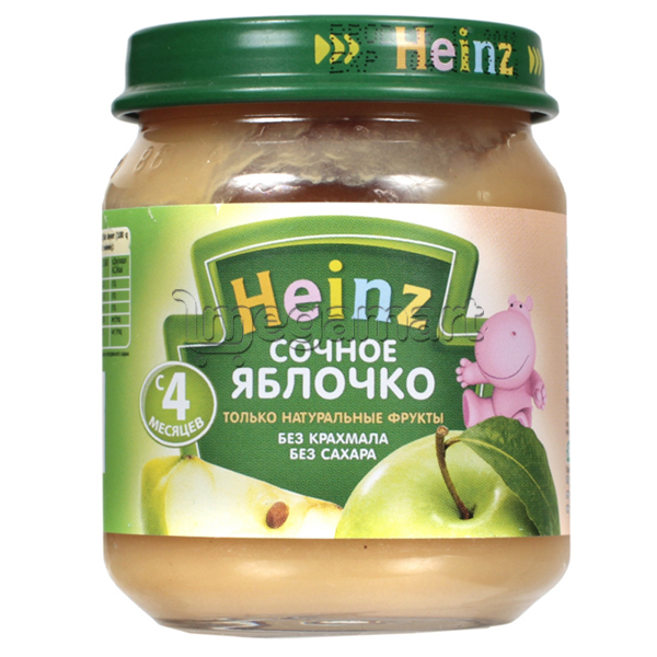 Uşaqlar üçün püre Heinz "Sulu alma", 4 aydan, 120 qr 103654 (8001040103654)