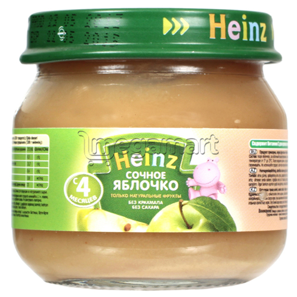 Пюре для детей Heinz Сочное яблочко, с 4 мес., 80гр 040263 (8001040040263)