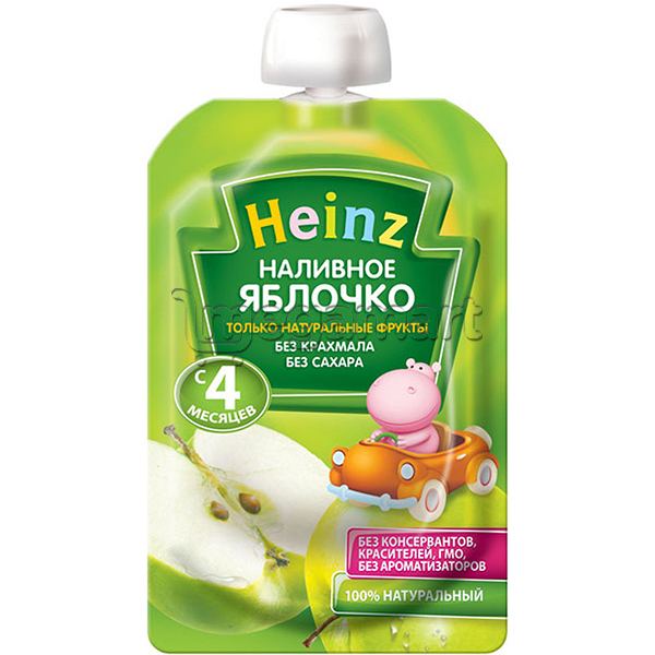 Пюре для детей Heinz Наливное яблоко, с 4 мес., 90гр 603088 (4600689603088)