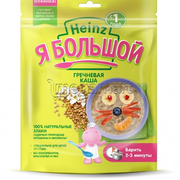 Uşaqlar üçün sıyıq Heinz "Ya bolşoy" qreçka, 12 aydan., 250qr 604375 (4600689604375)