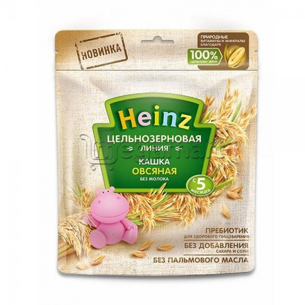  Каша для детей Heinz "Я большой" Цельнозерновая Овсяная безмолочная, с 5 мес., 180гр 604702 (4600689604702)