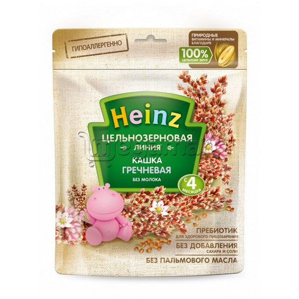  Каша для детей Heinz "Я большой" Цельнозерновая Гречневая безмолочная, с 4 мес., 180гр 604887 (4600689604887)