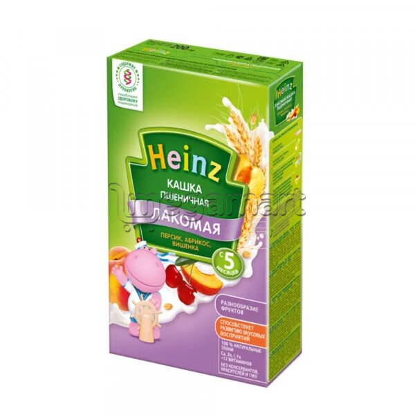 Uşaqlar üçün sıyıq Heinz Buğdalı ərik, şaftalı, albalı 5 aydan., 200qr 601398 (4600689601398)