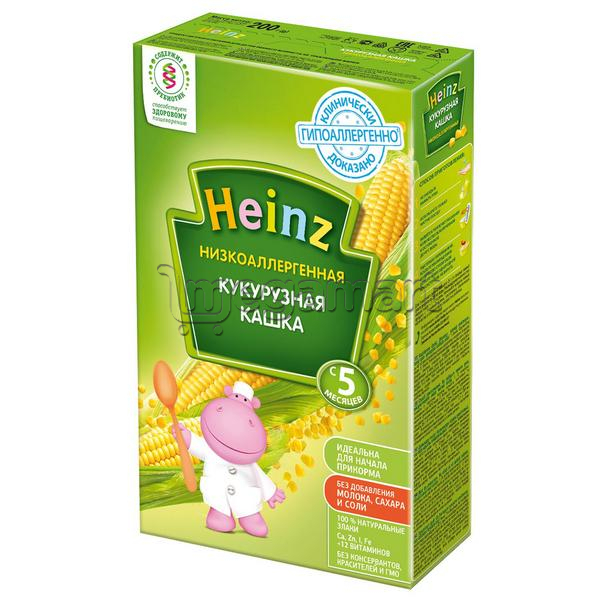  Каша для детей Heinz Кукурузная низкоаллергенная, с 5 мес., 200гр (4600689601442)