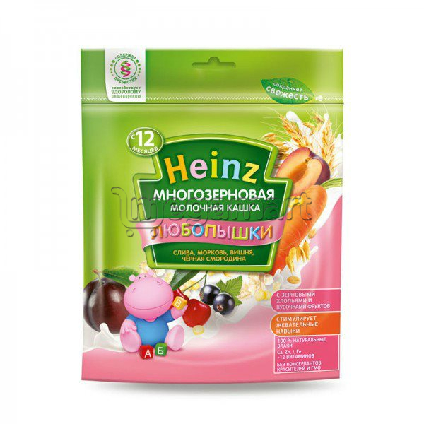  Каша для детей Heinz Многозерновая молочная, с 12 мес., 200гр (4600689601794)