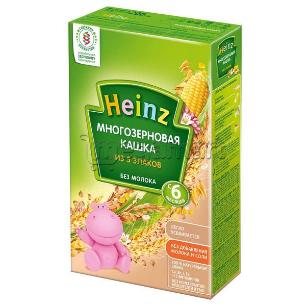  Каша для детей Heinz Многозерновая без молока из злаков, с 6 мес., 200гр (4600689601640)