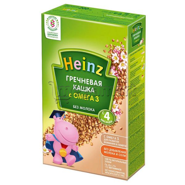  Каша для детей Heinz Гречневая с омега-3 без молока, с 4 мес., 200гр (4600689602326)
