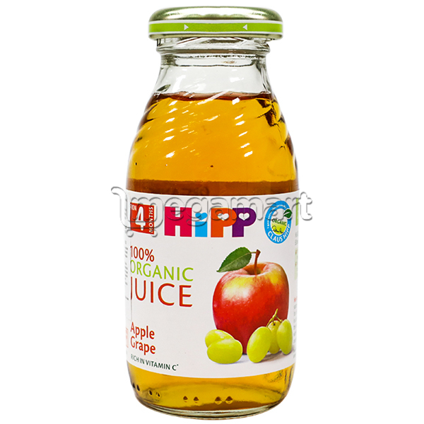 Сок для детей Hipp Яблоко и виноград, с 4 мес., 200гр (AL8030-U)