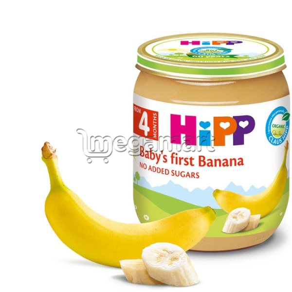 Пюре для детей Hipp с бананом, с 4 мес., 125гр (AL4232-01-U)