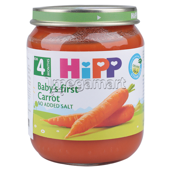 Uşaqlar üçün püre Hipp "Ilk Yerkökü", 4 aydan, 125qr (AL4010-01-U)