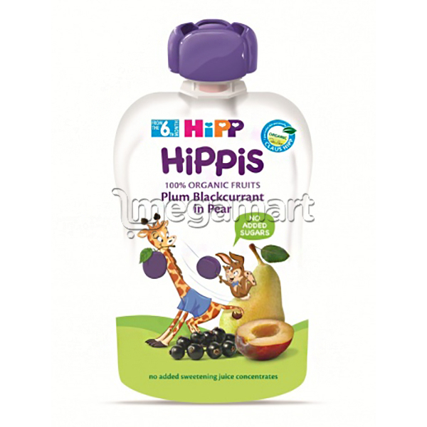 Пюре для детей Hipp "Груша, слива и смородина", с 6 мес., 100гр (AL8526-02-U)