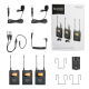 Yaxa mikrofonu üçün Saramonic UwMic9 Kit2 UHF ötürücü sistemi