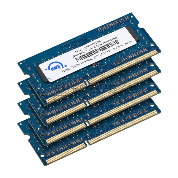 Operativ yaddaş OWC 32GB (4 x 8GB) PC12800 DDR3L 1600MHz SO-DIMMs Memory